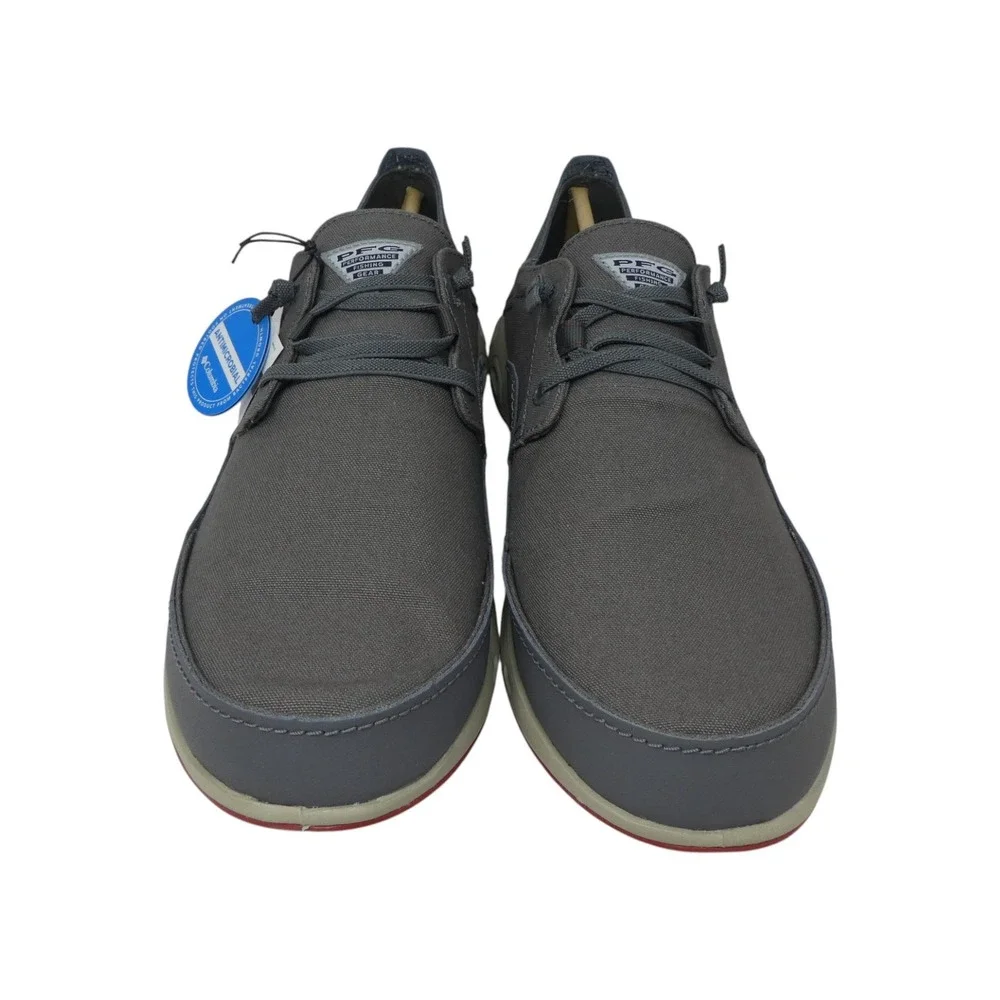 Columbia Bahama Vent Relaxed PFG Boat Shoe Mens 14 City Grey Vintage Red BM2658